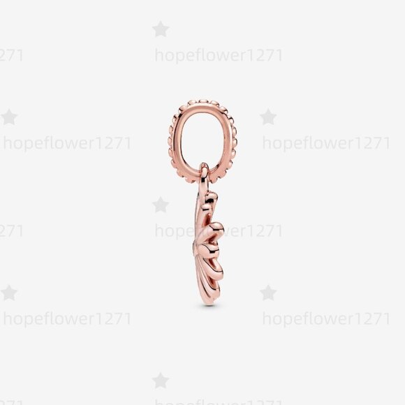 Pandora Daisy plated dangle with clear cubic zirconia and shaded pink enamel! - Picture 3 of 6